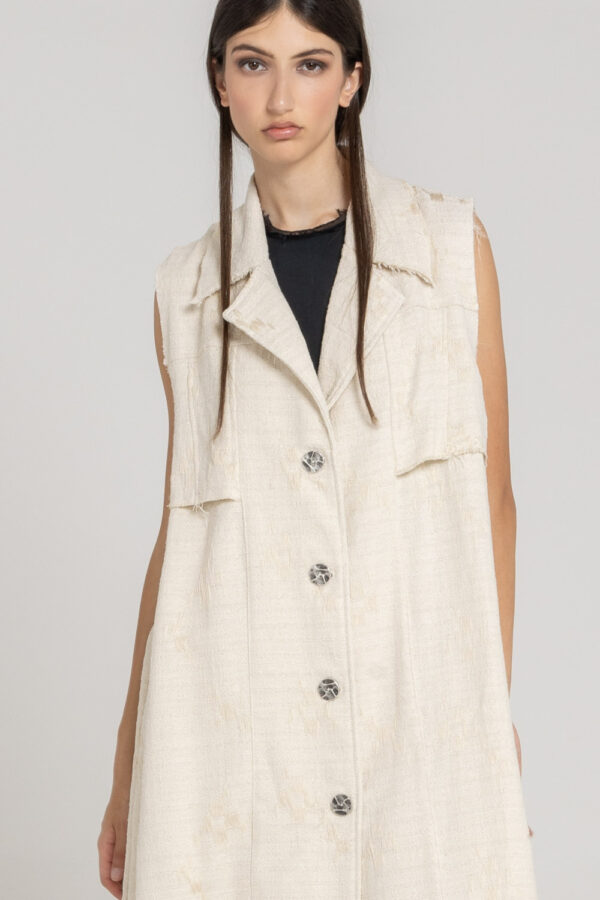 Sanctamuerte Capispalla Gilet Lungo Weste Jacquard Lang