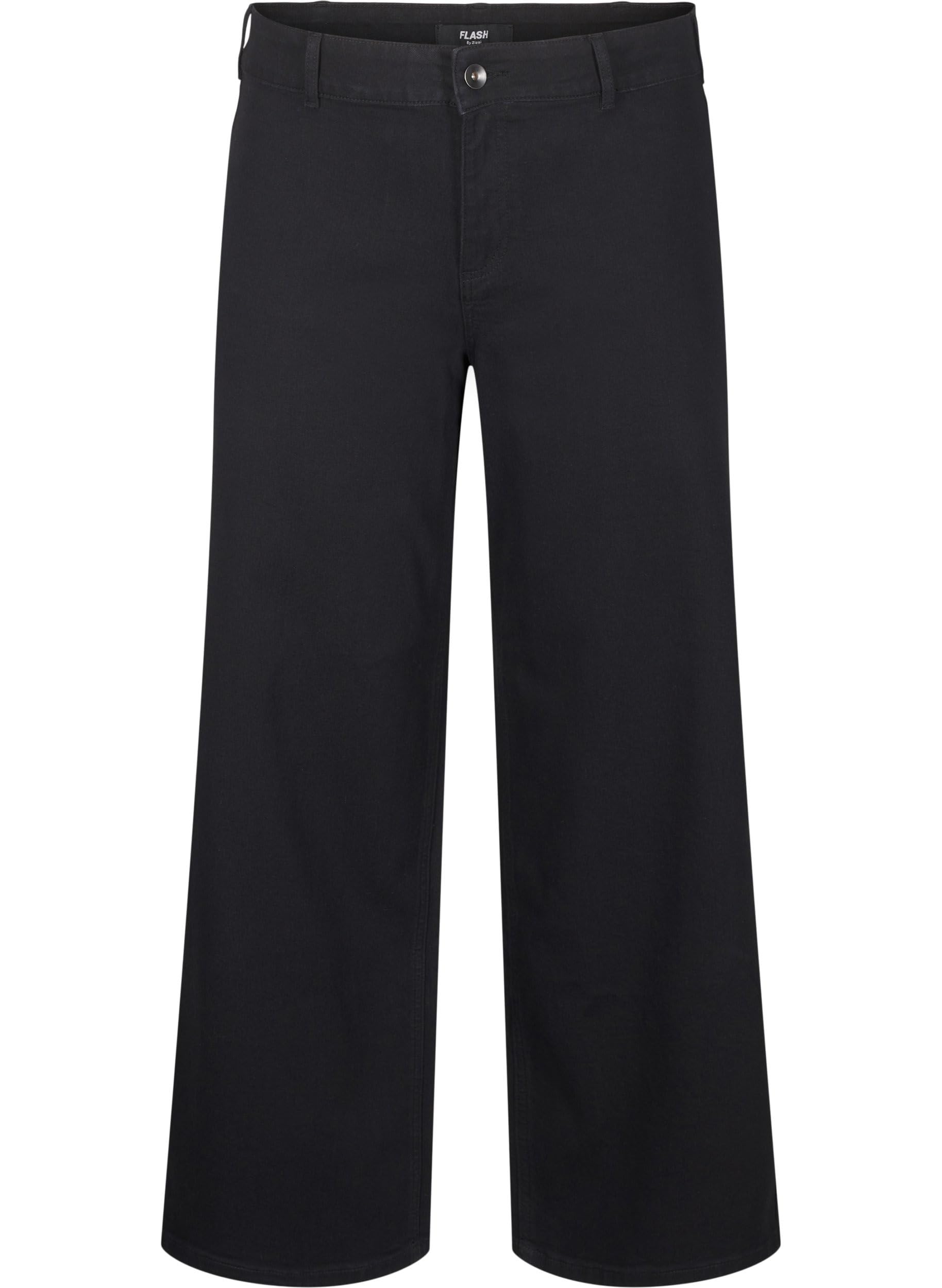 Zizzi Flash Jeans Damen Weites Bein High Waist Stretch