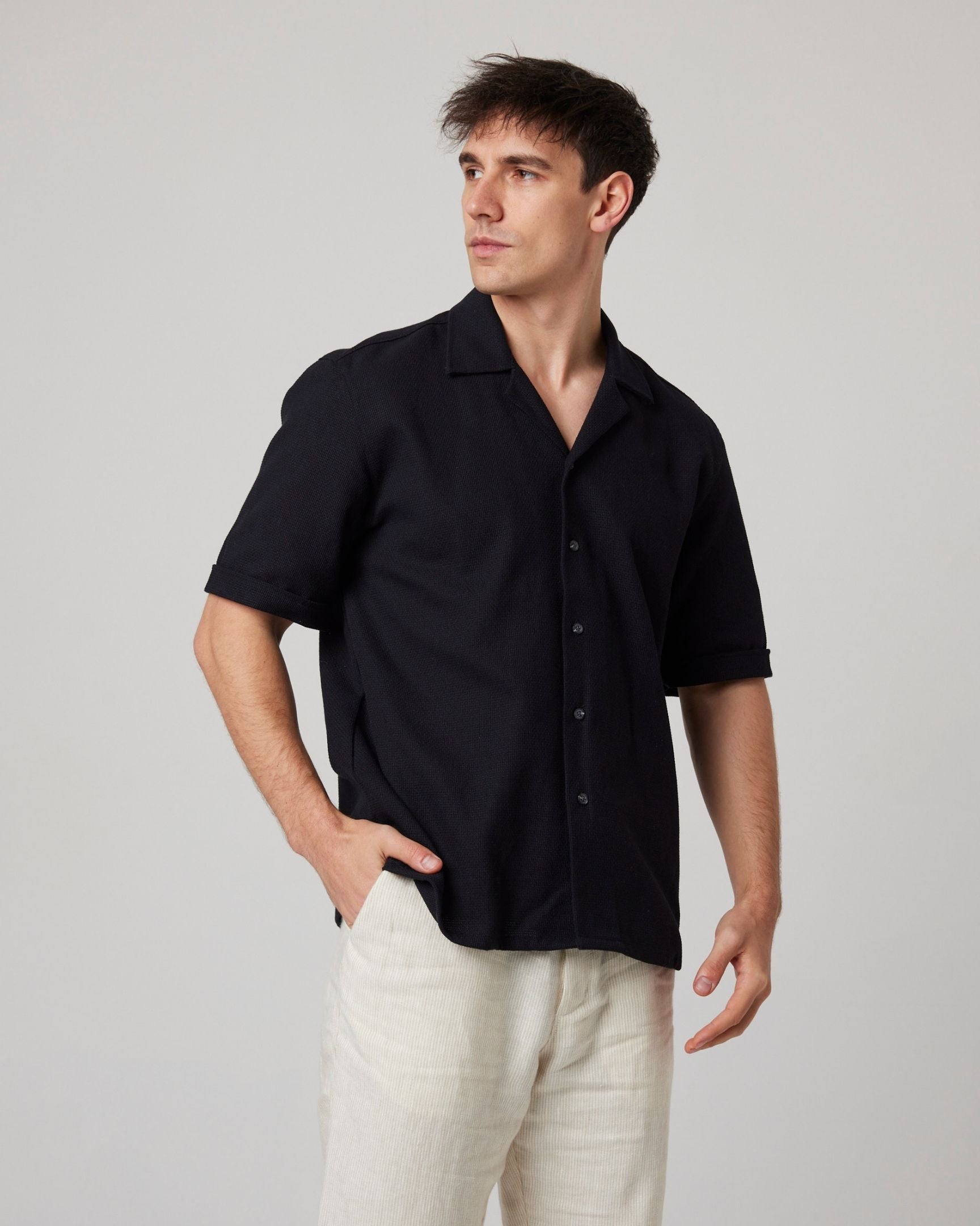 Peregrine Quay Herrenhemd White Tassel S Baumwolle