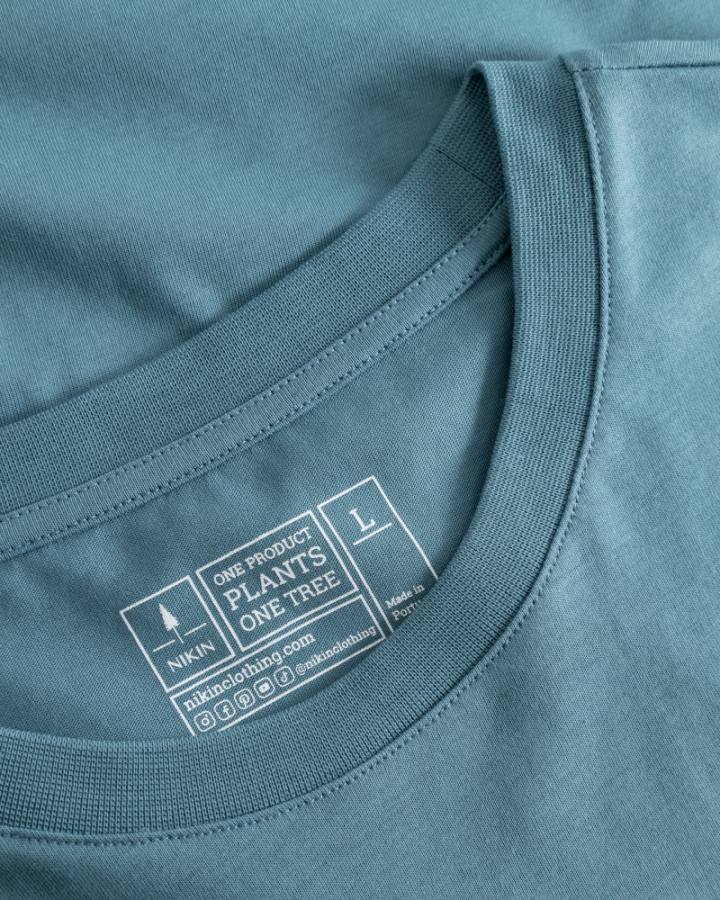 NIKIN TreeShirt Faded T-Shirt Teal Bio-Baumwolle