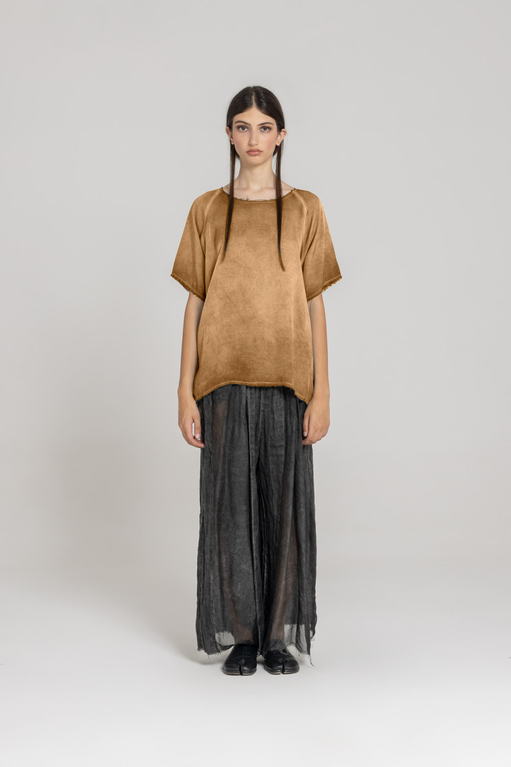 Sanctamuerte T-Shirt Over T-Shirt Kurzarm Viskose-Satin