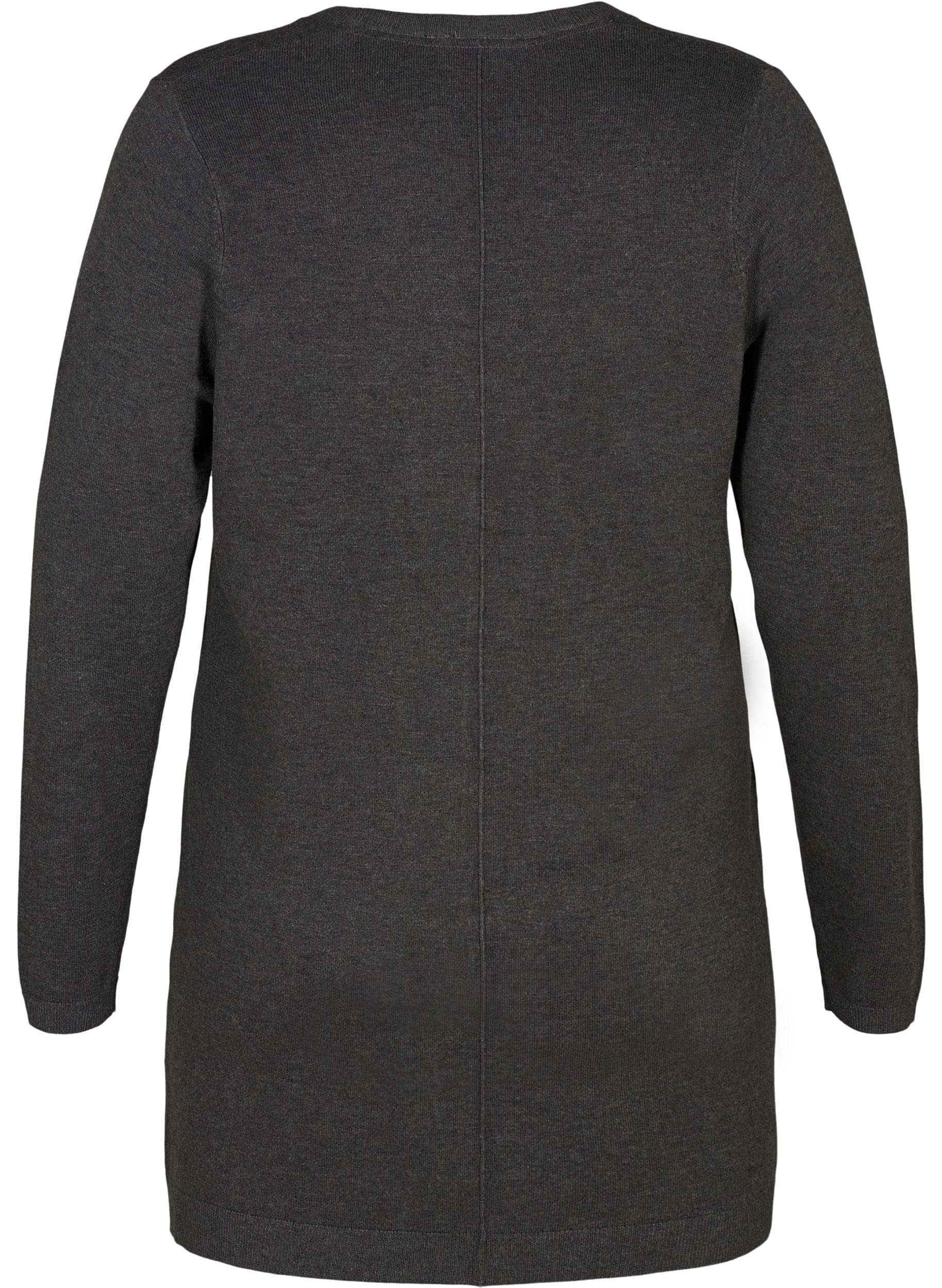 Zizzi Cardigans Strickjacke Damen lang 42-44 Grau