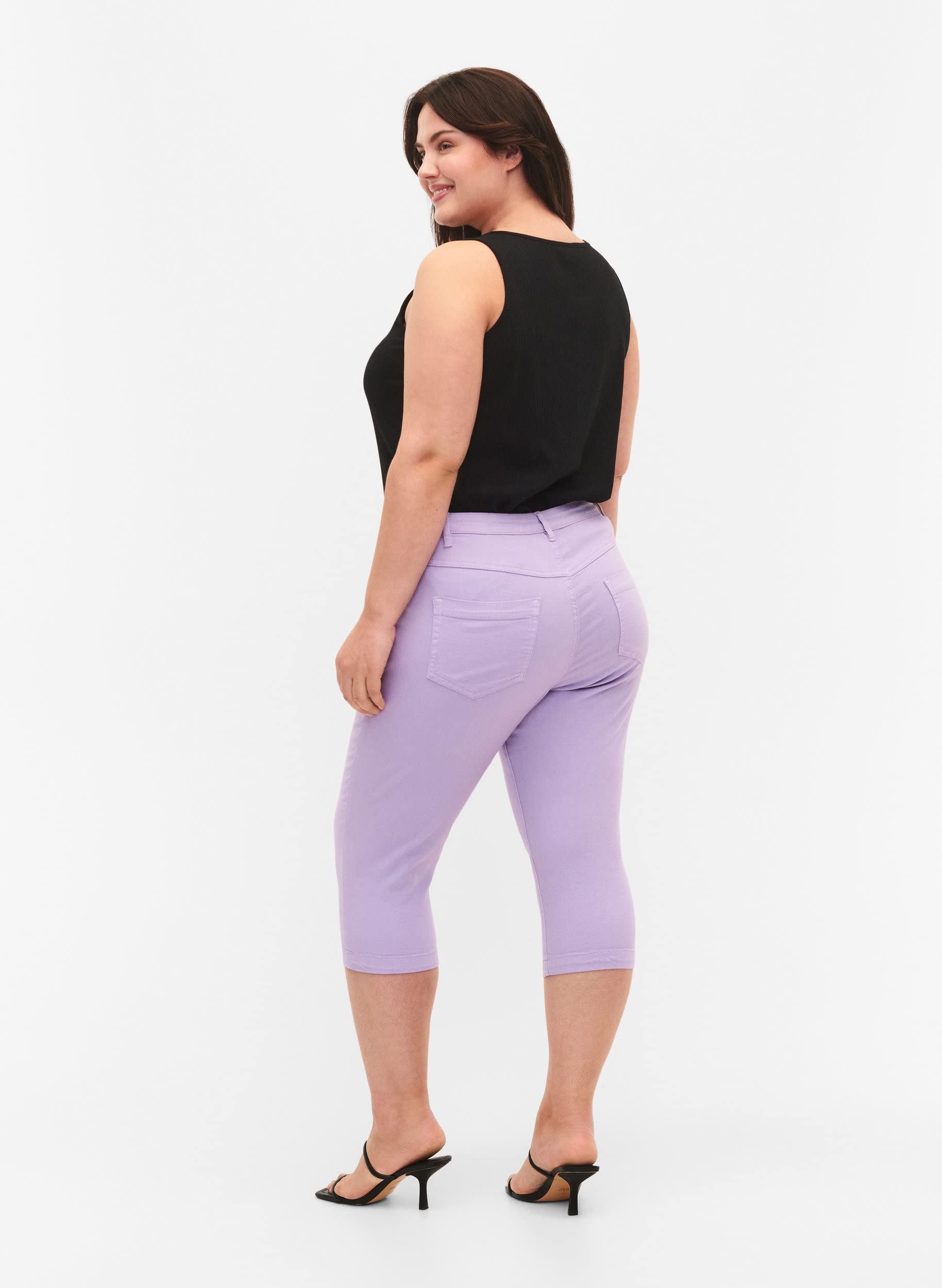 Zizzi Jeans Emily 3/4 Slim Fit Gr 56 Lavender