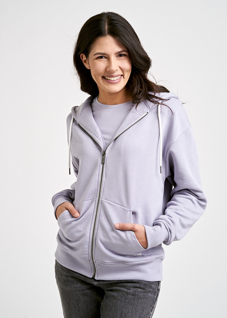 Wijld Sweatjacke Damen Lavender Aura Bio-Baumwolle
