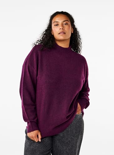 Zizzi Strickbluse Wolle Langarm Hoher Hals Große Größen