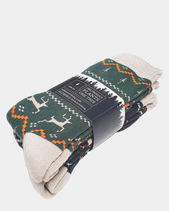 NIKIN TreeSocks Cosy Nordic Socken Multicolor Bambus 2er