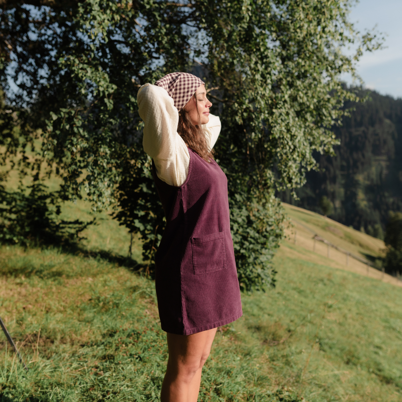 NORDLICHT Ria Cordkleid Cherry Bio-Baumwolle A-Linie