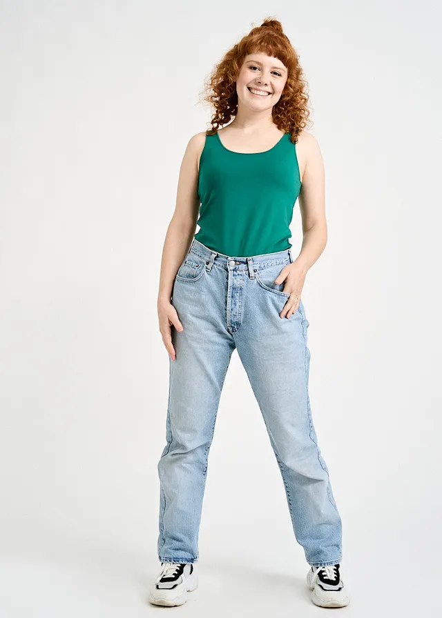 Wijld Melanie Aventurine Damen Tank Top Grün Lyocell