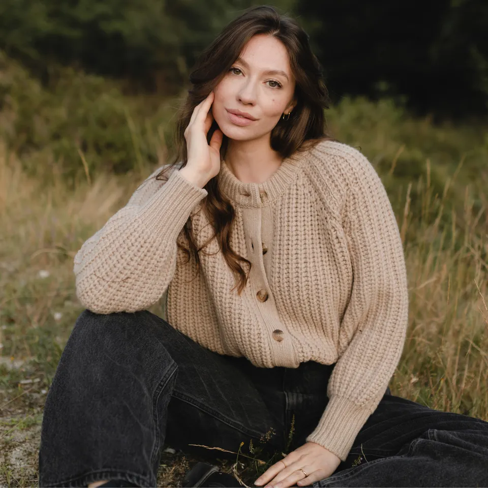 Nordlicht Mette Strickjacke Cardigan recycelte Wolle
