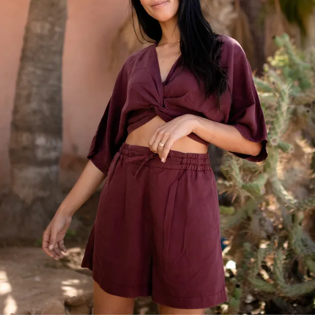 NORDLICHT Tekla Shorts Damen Tencel lockere Passform