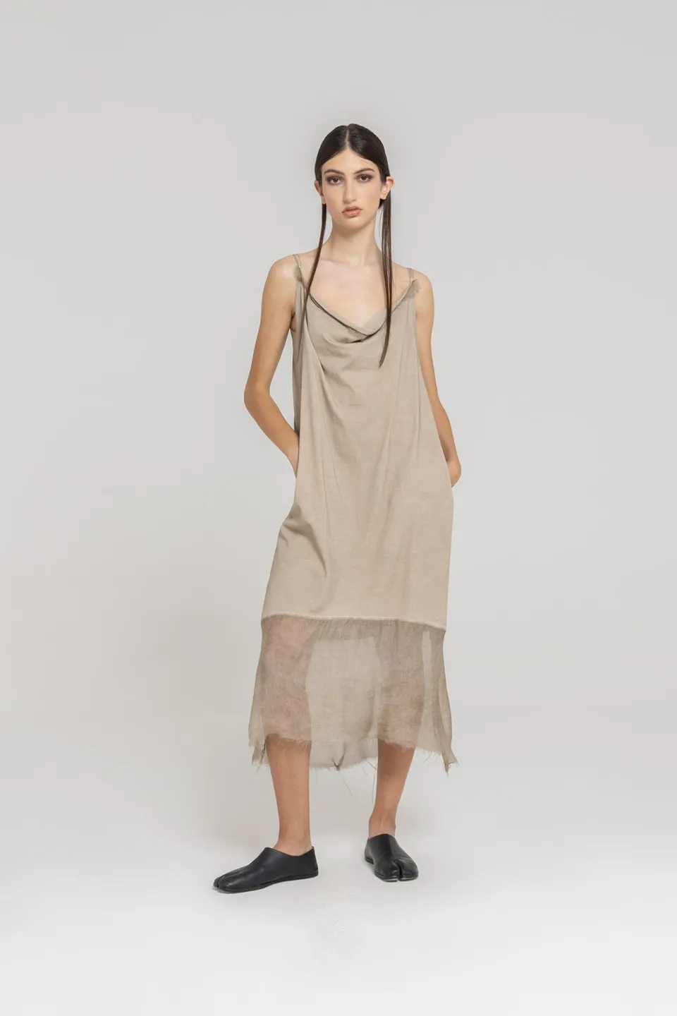 Sanctamuerte Abiti Abito Lungo Jersey Maxikleid Baumwolle