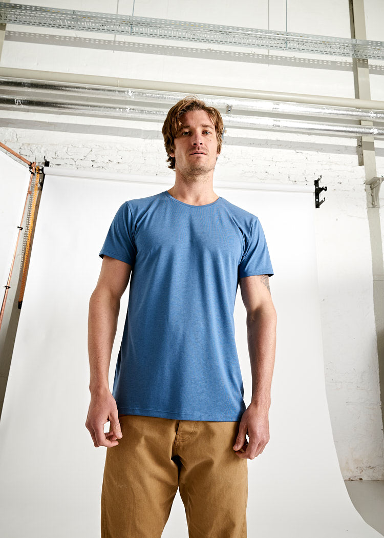 Wijld Alex Woodshirt Herren Bijou Blue Lyocell