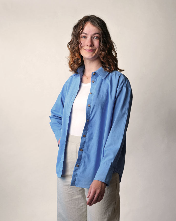 NIKIN TreePlanter Bluse Provence Damen Oversized Baumwolle