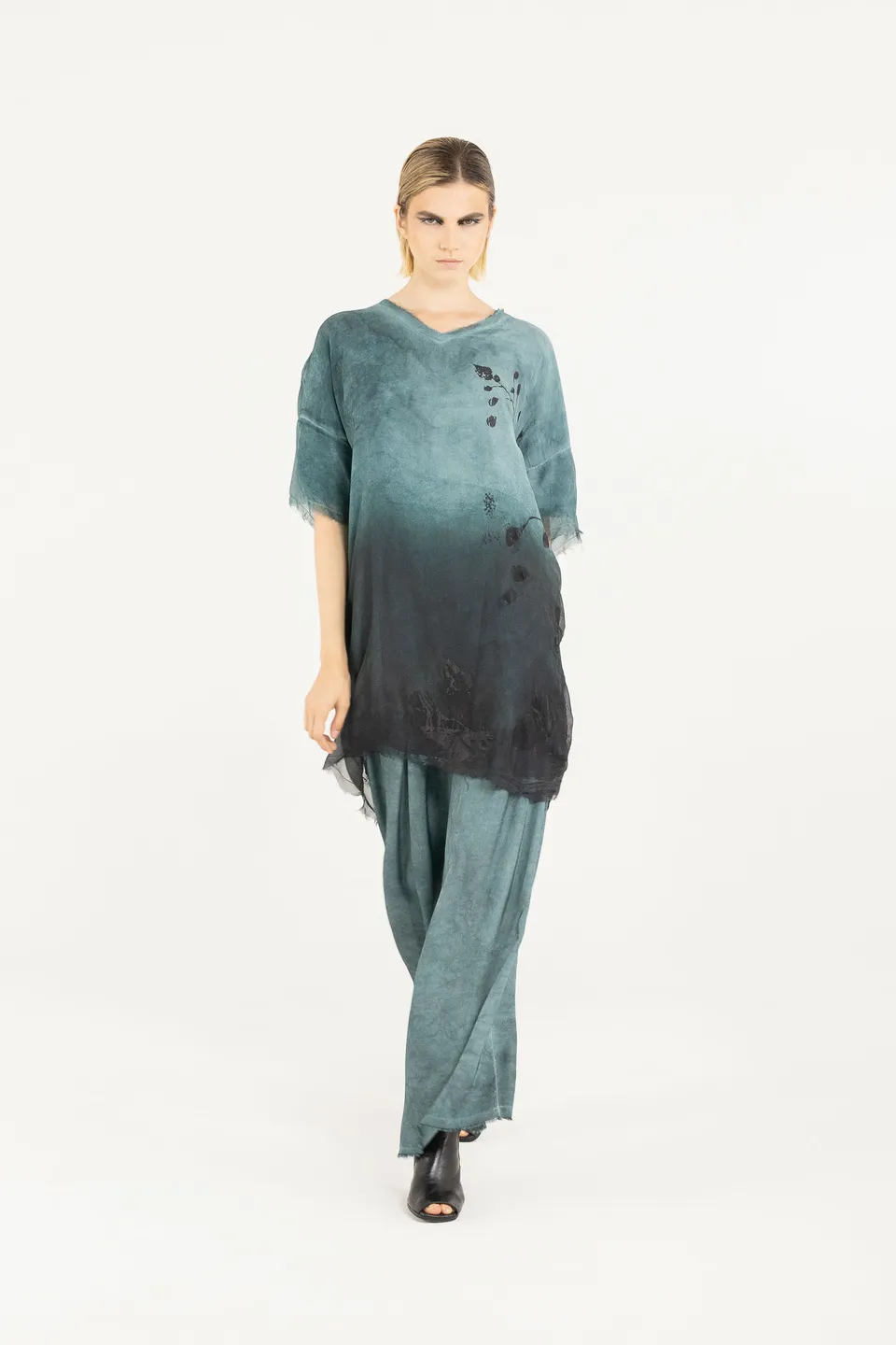 Sanctamuerte T-Shirt Tshirt Dress Kleid Viskose-Seide
