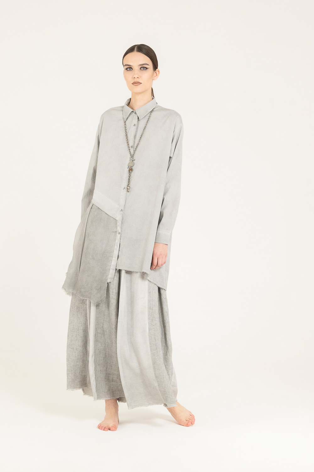 Sanctamuerte Camicie Camicia Hemd Popeline-Seide