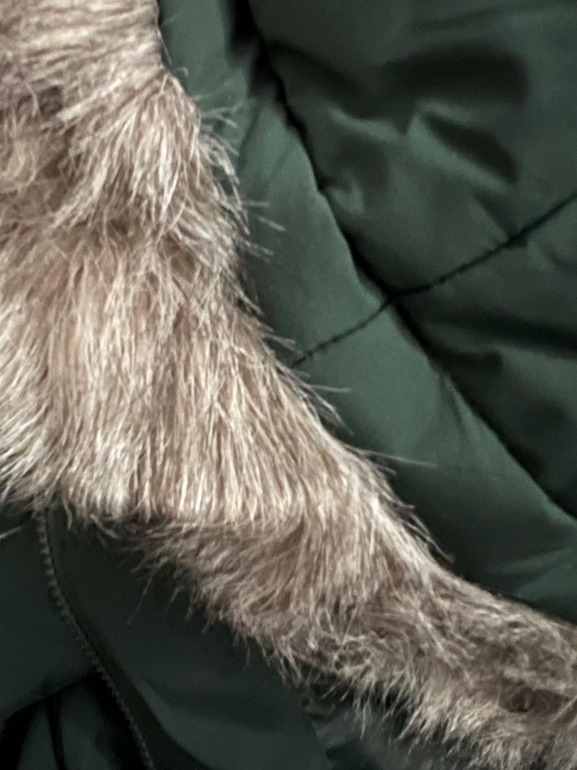 Zizzi Steppjacke Kapuze Fellkragen Schwarz Damen