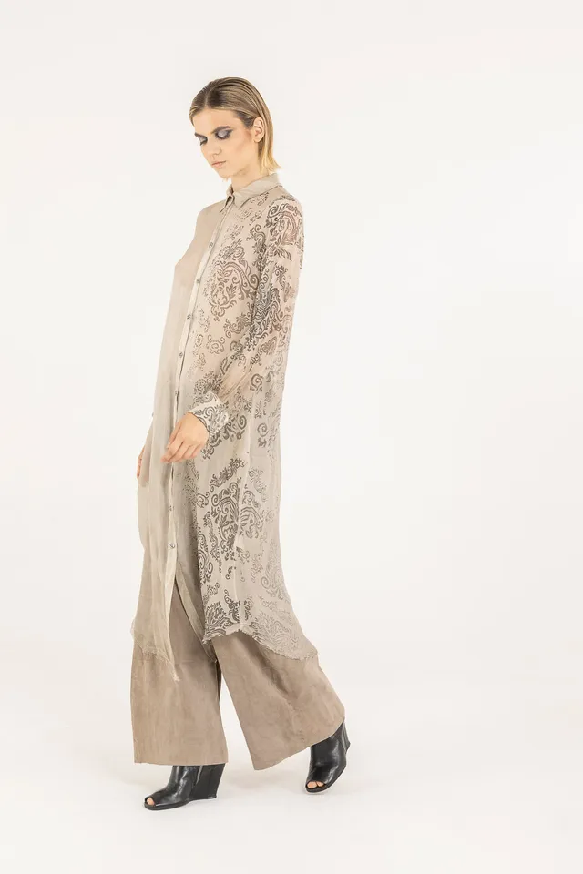 Sanctamuerte Abiti Chemisier Hemdkleid Viskose Seide