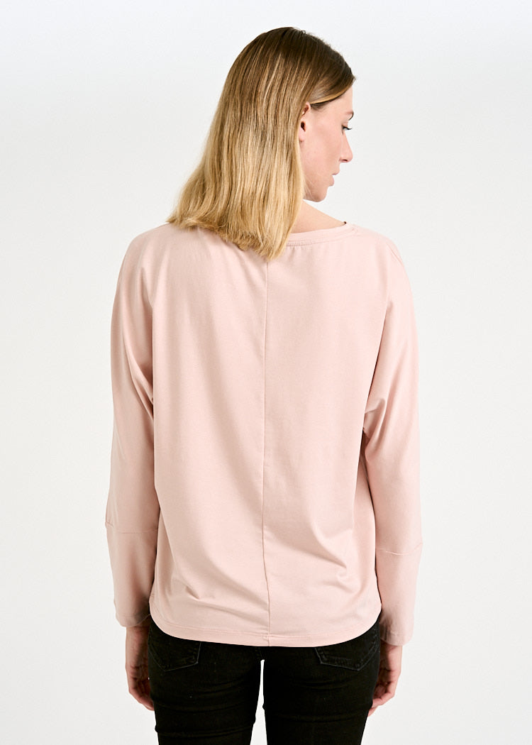 Wijld Alice Langarmshirt Smoked Rose Fledermausärmel
