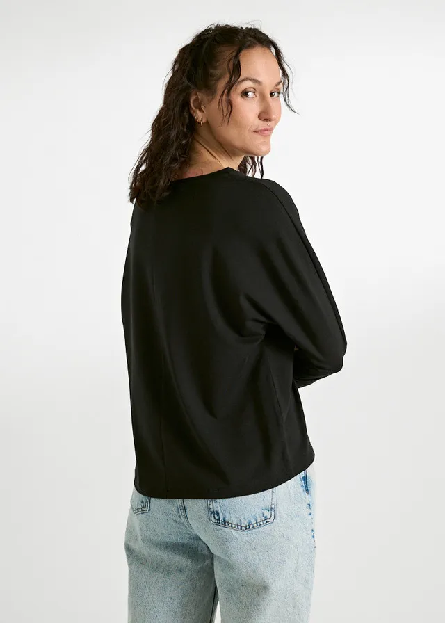 Wijld Alice Langarmshirt Black Damen Lyocell