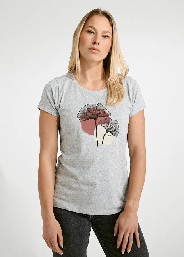 Wijld Lena Ginkgo T-Shirt Damen S Basic Print