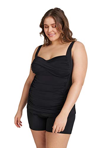 Zizzi Swim Tankini Bademode Top Schwarz 46-48