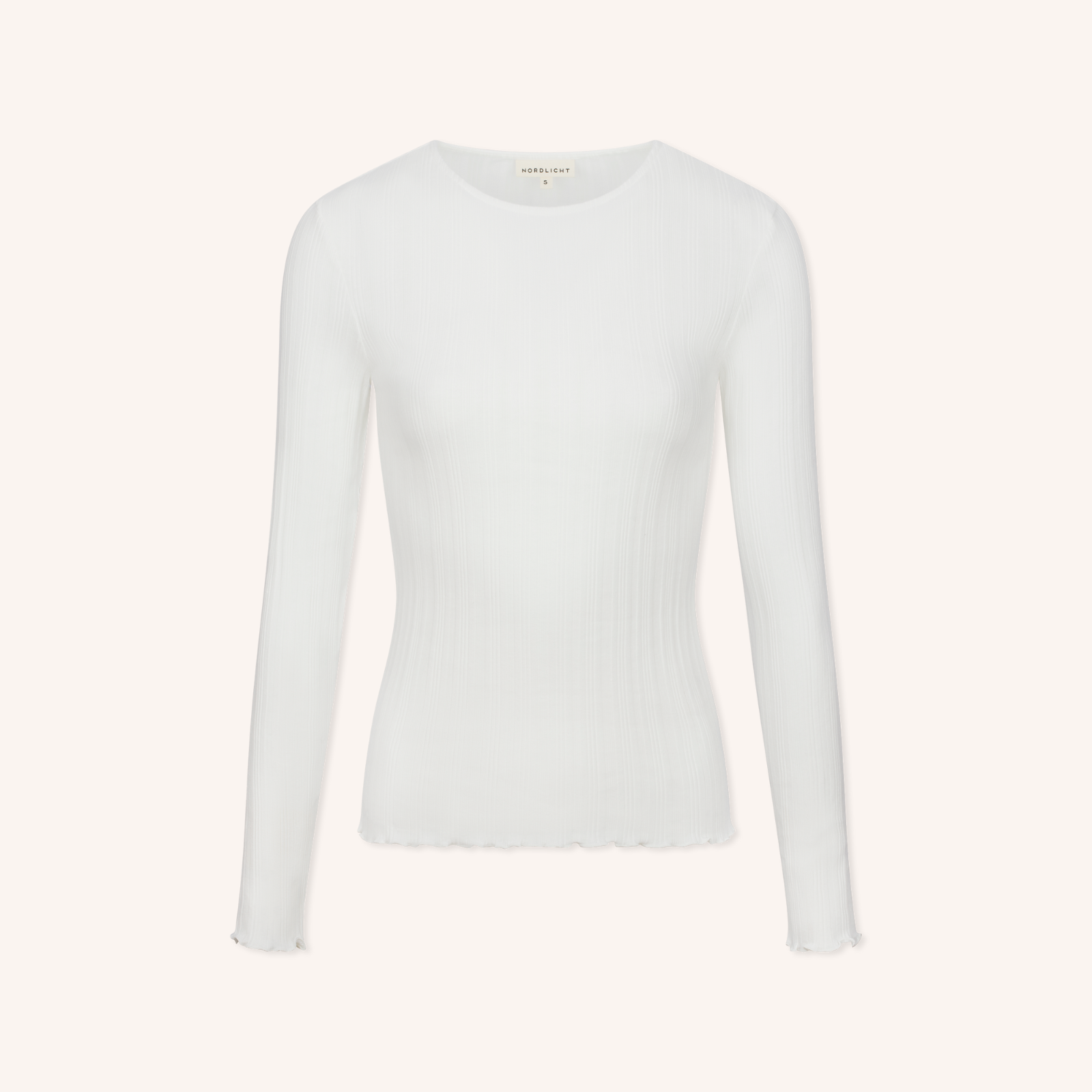 NORDLICHT Maja Langarmshirt Weiß Gestreift Bio