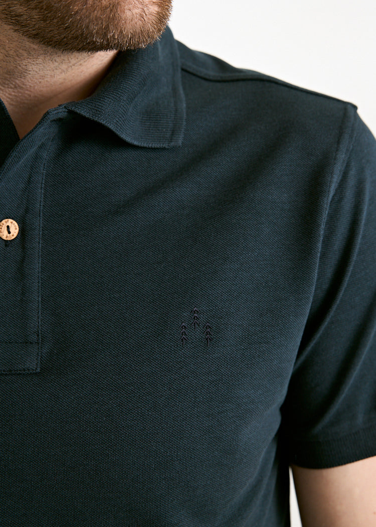 Wijld Polo-Shirt Paul Carbon Herren Lyocell Regular