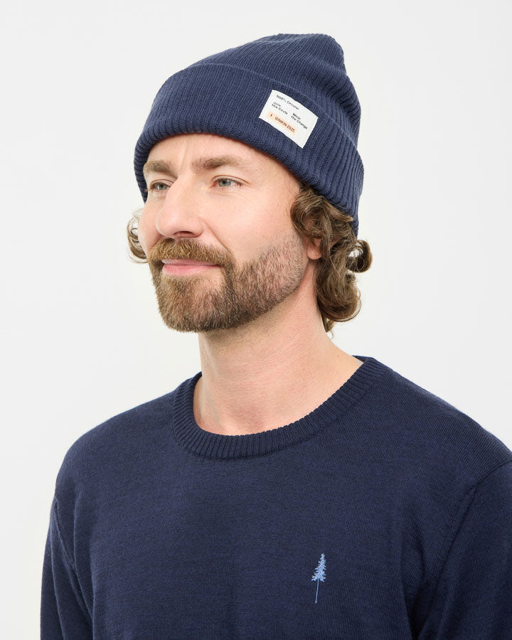 NIKIN Treeanie Circular Beanie Navy One Size - NOOSA