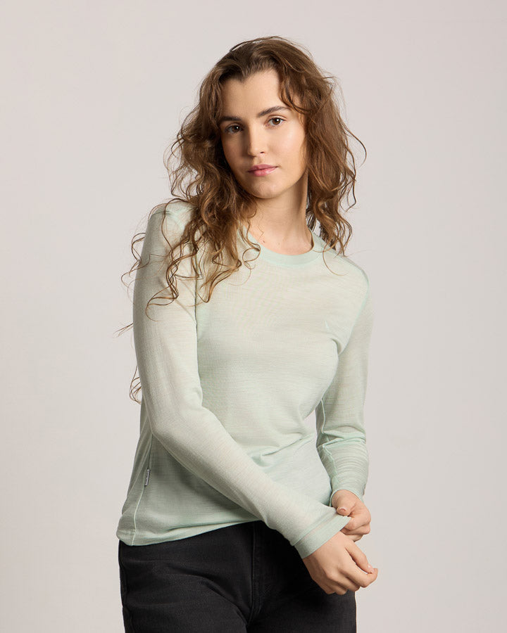 NIKIN TreeShirt Longsleeve Wool Slim Damen Mint Merino