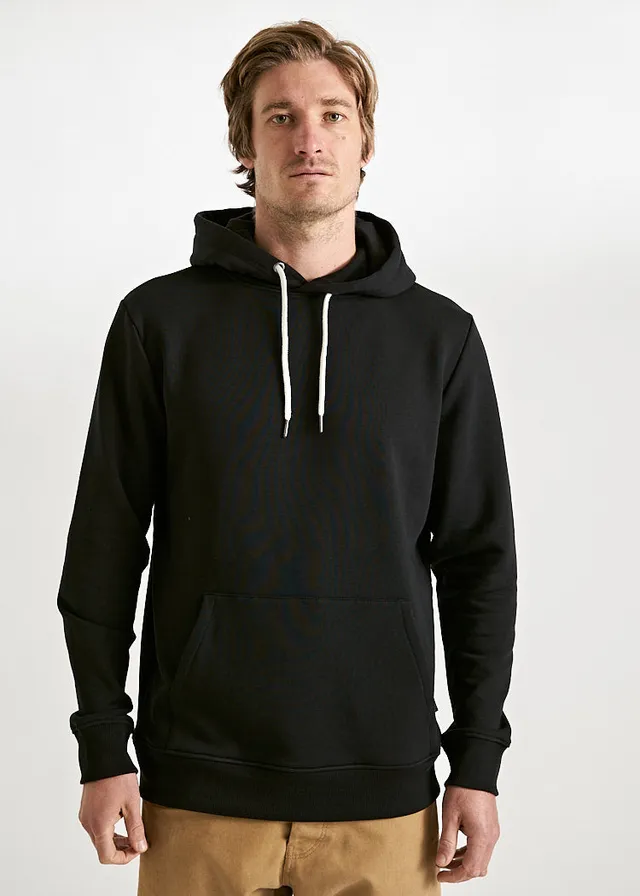 Wijld Andy Herren Hoodie Schwarz Bio-Baumwolle Gr. L