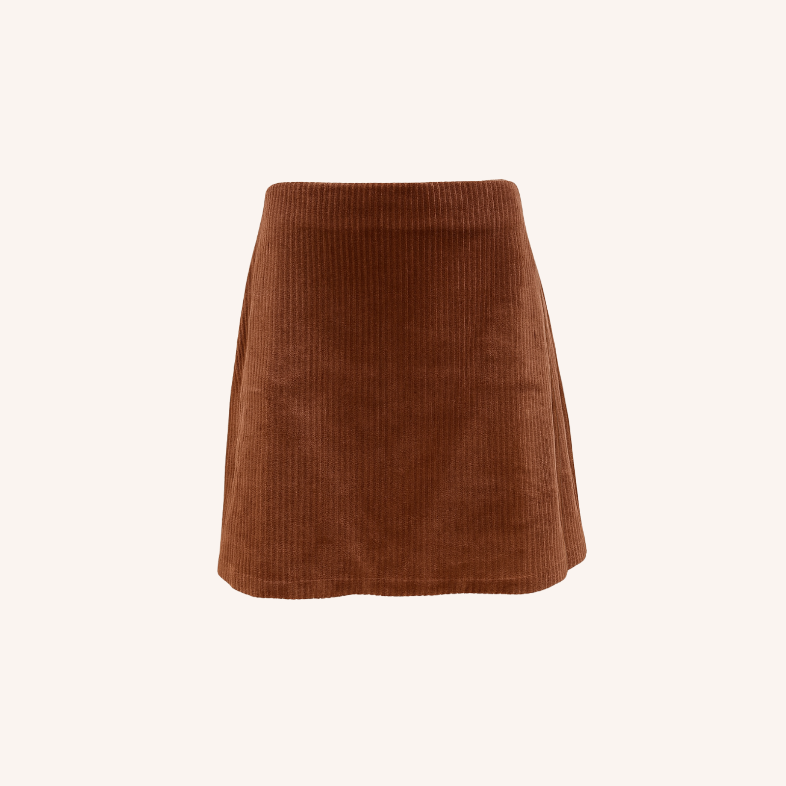 Nordlicht Rosa Jersey Cordrock braun Bio-Baumwolle knielang