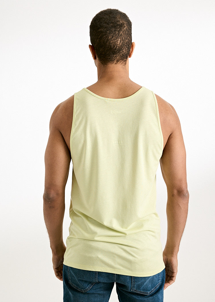Wijld Tank Top Michel Herren Trägershirt Lime Brusttasche