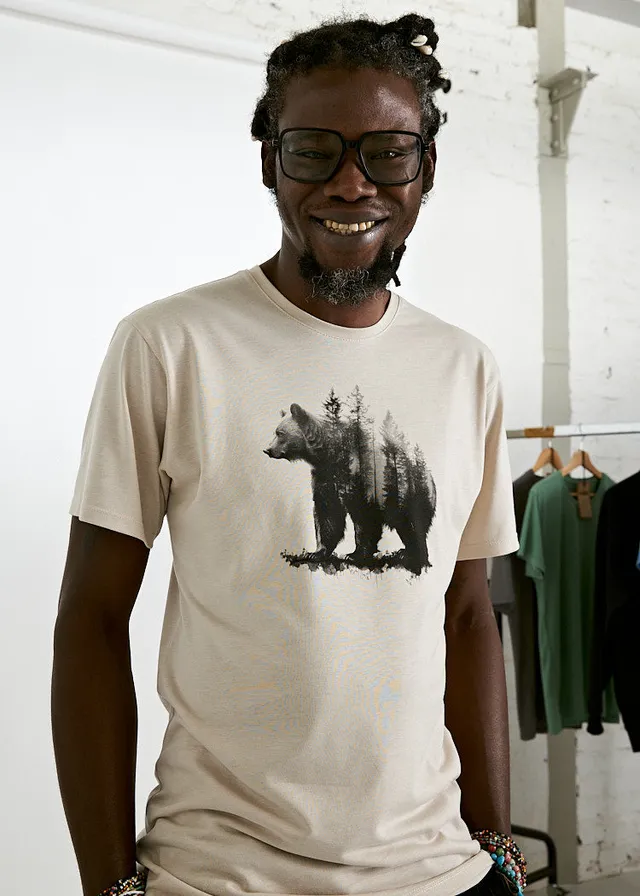 Wijld WoodShirt Timo Forestbear M Herren T-Shirt Lyocell
