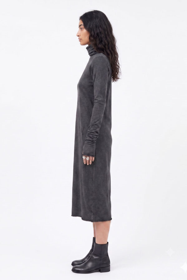Sanctamuerte Abiti Abito Lungo Collo Alto Kleid Baumwolle