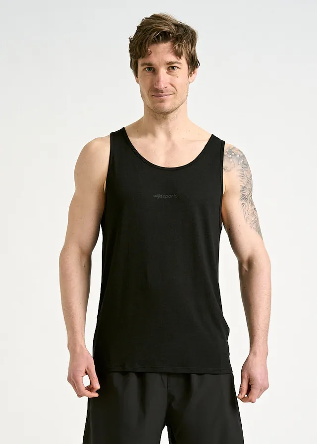Wijld Peter Sport Tank Top Herren Schwarz-Grau atmungsaktiv