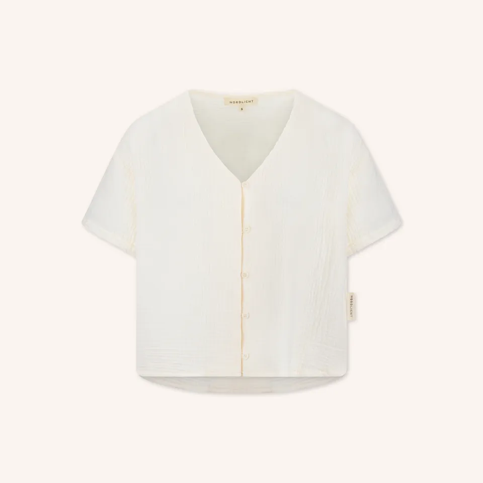 NORDLICHT Freja Musselin Shirt Kurzarm Bio-Baumwolle