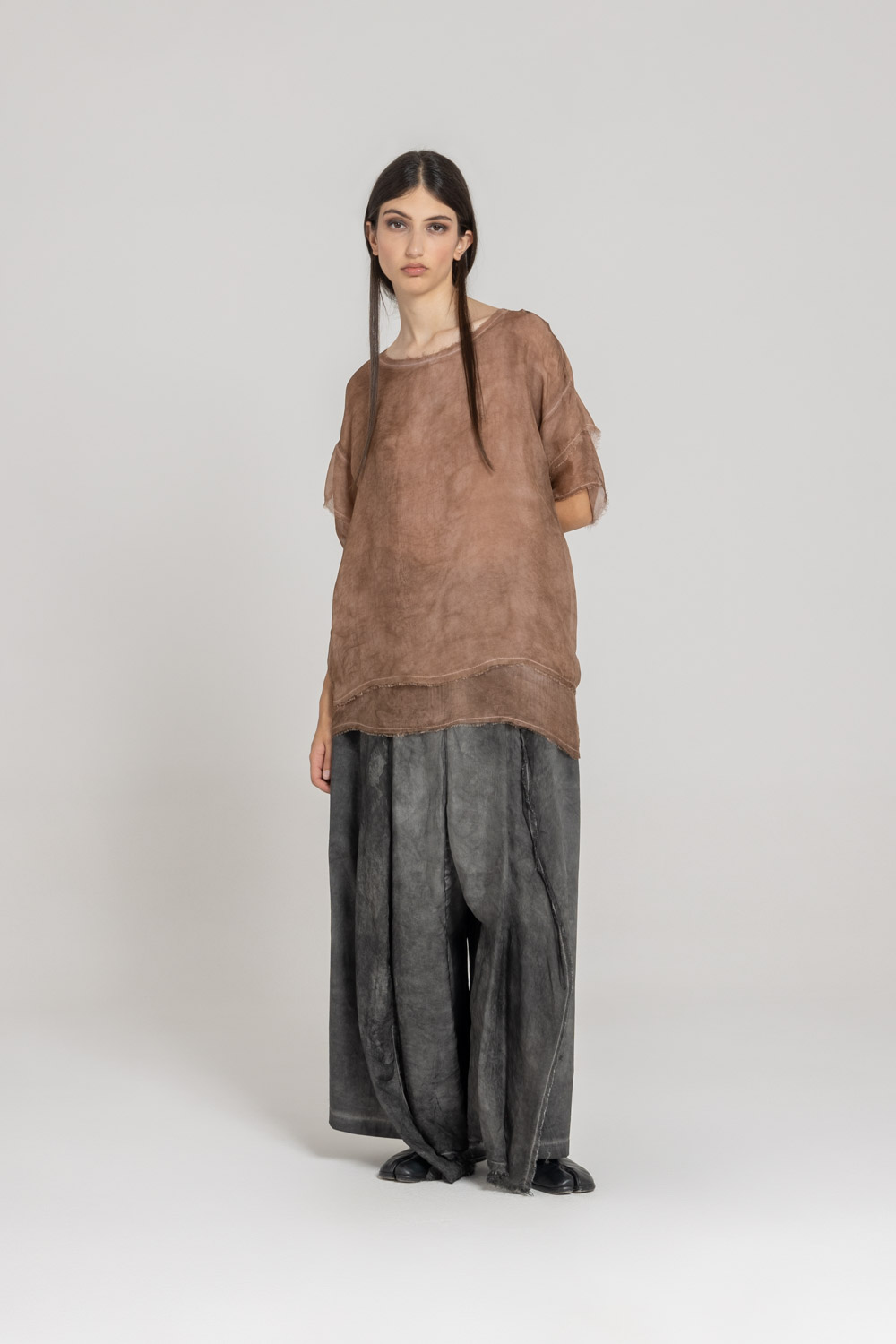 Sanctamuerte T-Shirt Over Girocollo Shirt Viskose-Seide