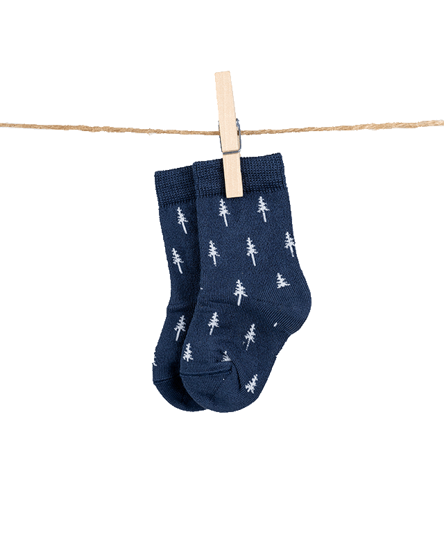 NIKIN TreeSocks Kids Allover Kinder Socken Navy Bambus 23-26
