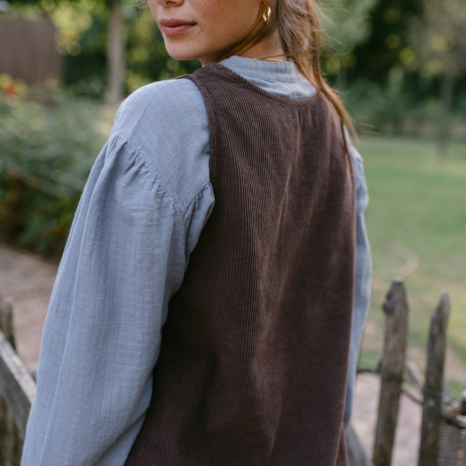 Nordlicht Hilda Boho Bluse Blau Jacquard
