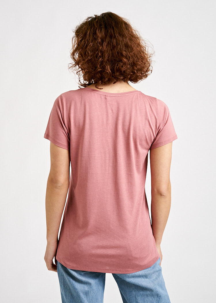 Wijld Lena Woodshirt Damen Rosewood Bio-Baumwolle