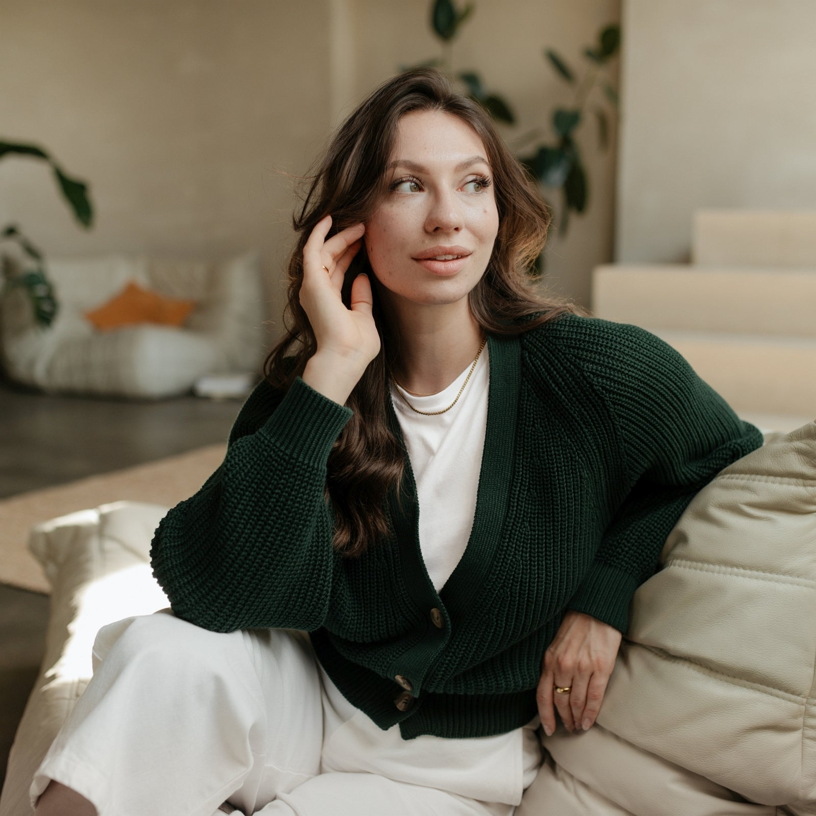 Nordlicht Marla Strickjacke Grobstrick Bio-Baumwolle