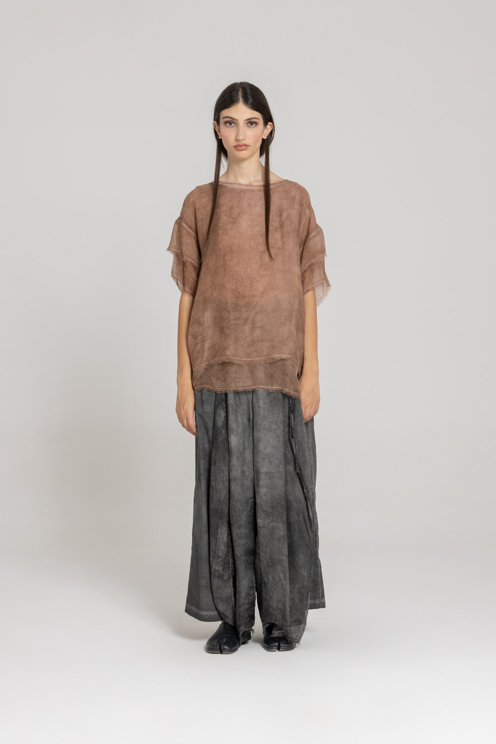 Sanctamuerte T-Shirt Over Girocollo Shirt Viskose-Seide