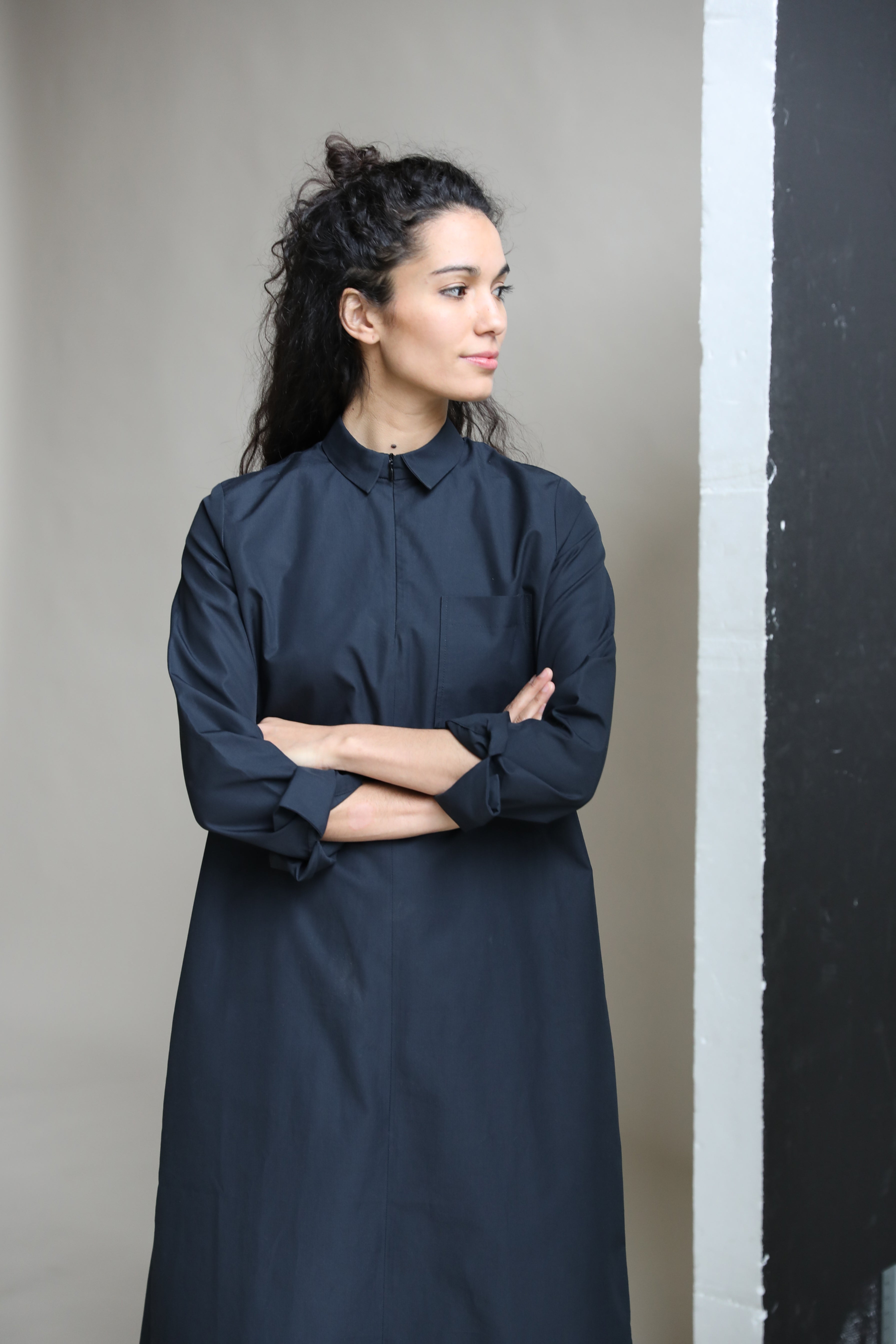 Christiane Strobel Kleider IVY Hemdblusenkleid Bio-Baumwolle