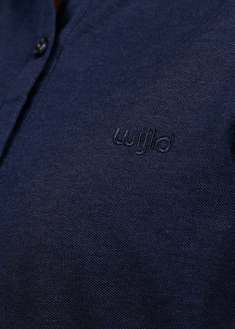Wijld Maritim Blue Damen Polo-Shirt Blau Lyocell Bio