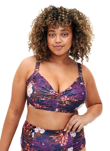 Swim by Zizzi Bikini BH Print Bügel Große Größen