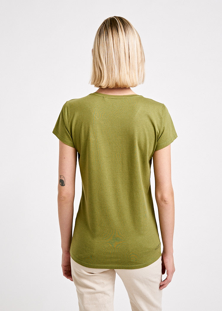 Wijld Woodshirt Sarah Damen T-Shirt Olive Branch Slim