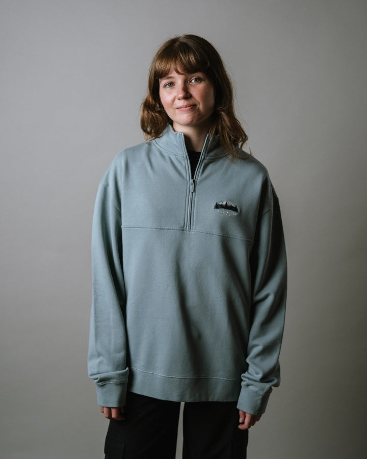 NIKIN TreeSweater Muntogna Quarter Zip Pullover Elemental Blue