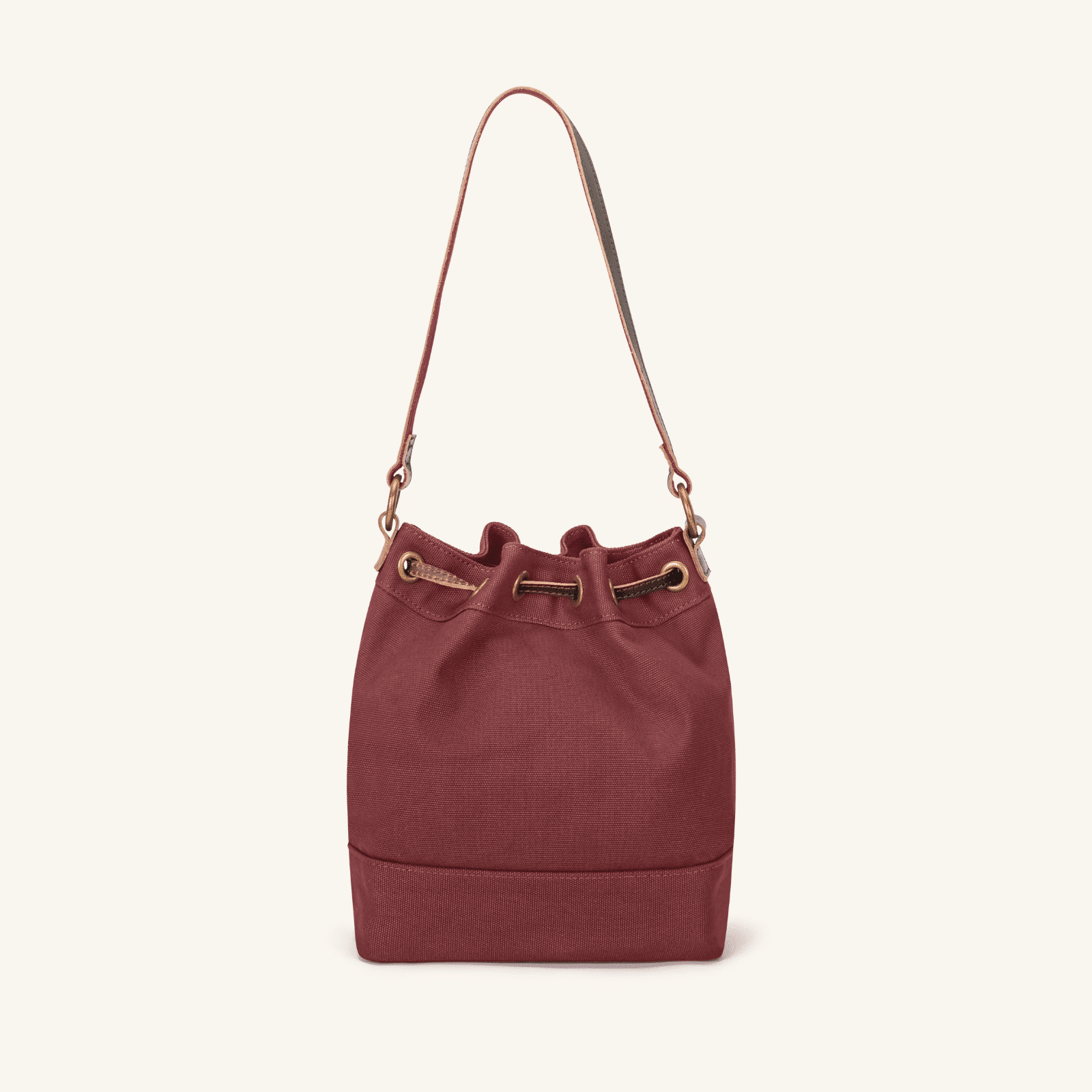 Nordlicht Janna XS Tasche Bordeaux Rot Leder Canvas