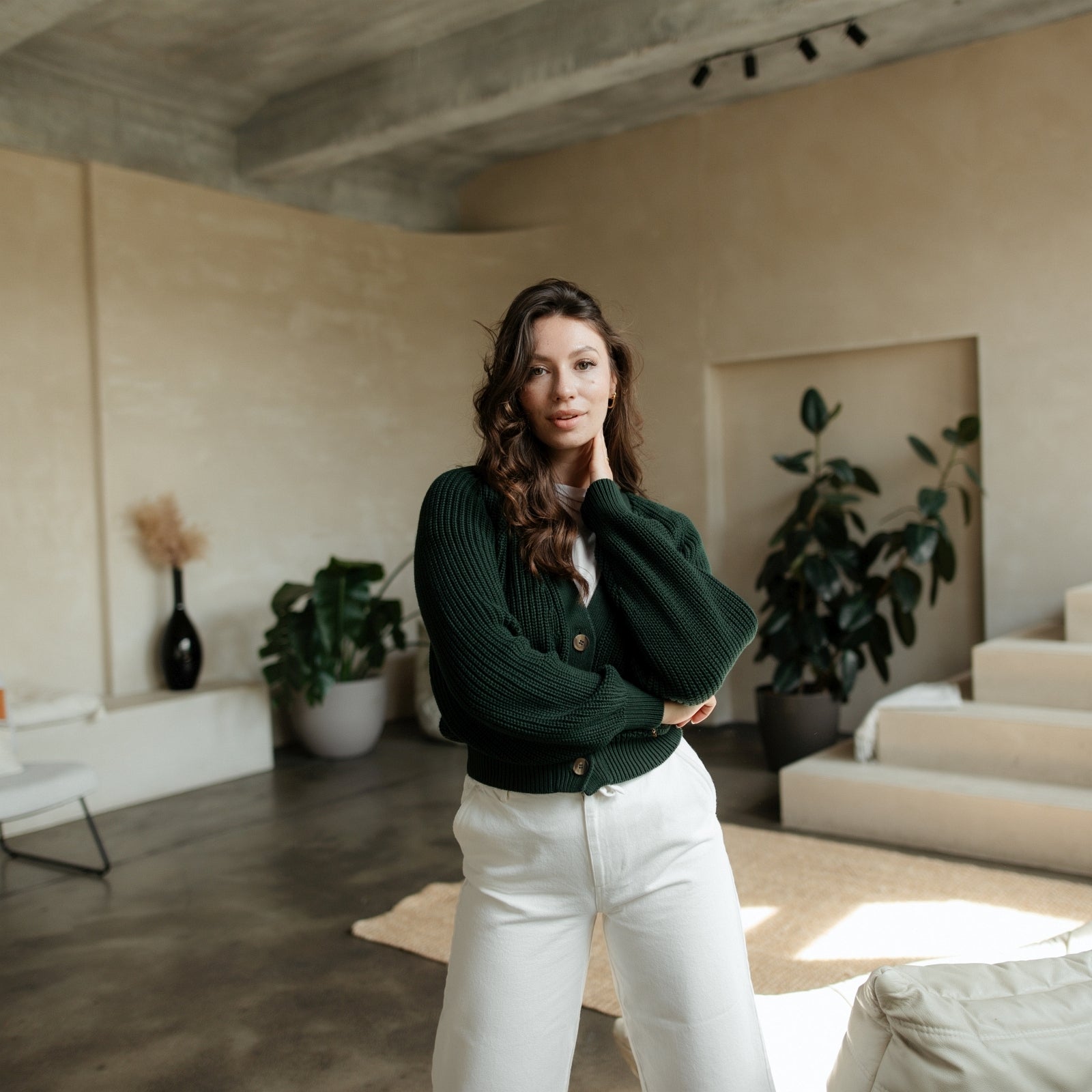 Nordlicht Marla Strickjacke Grobstrick Bio-Baumwolle