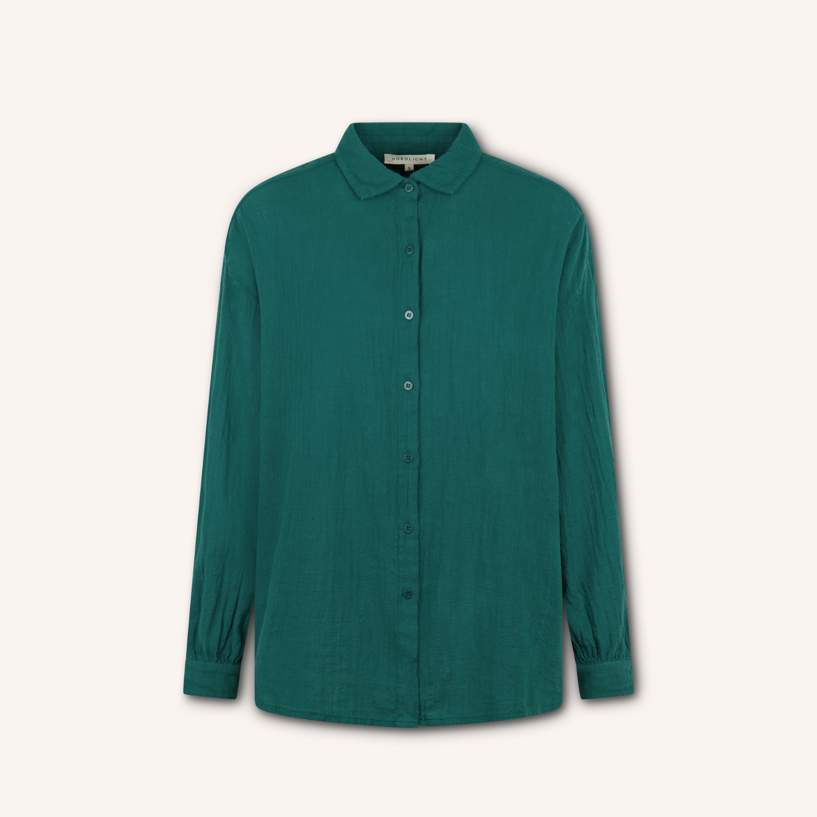 NORDLICHT Sofia Oversize Bluse Leinenstruktur M Bio